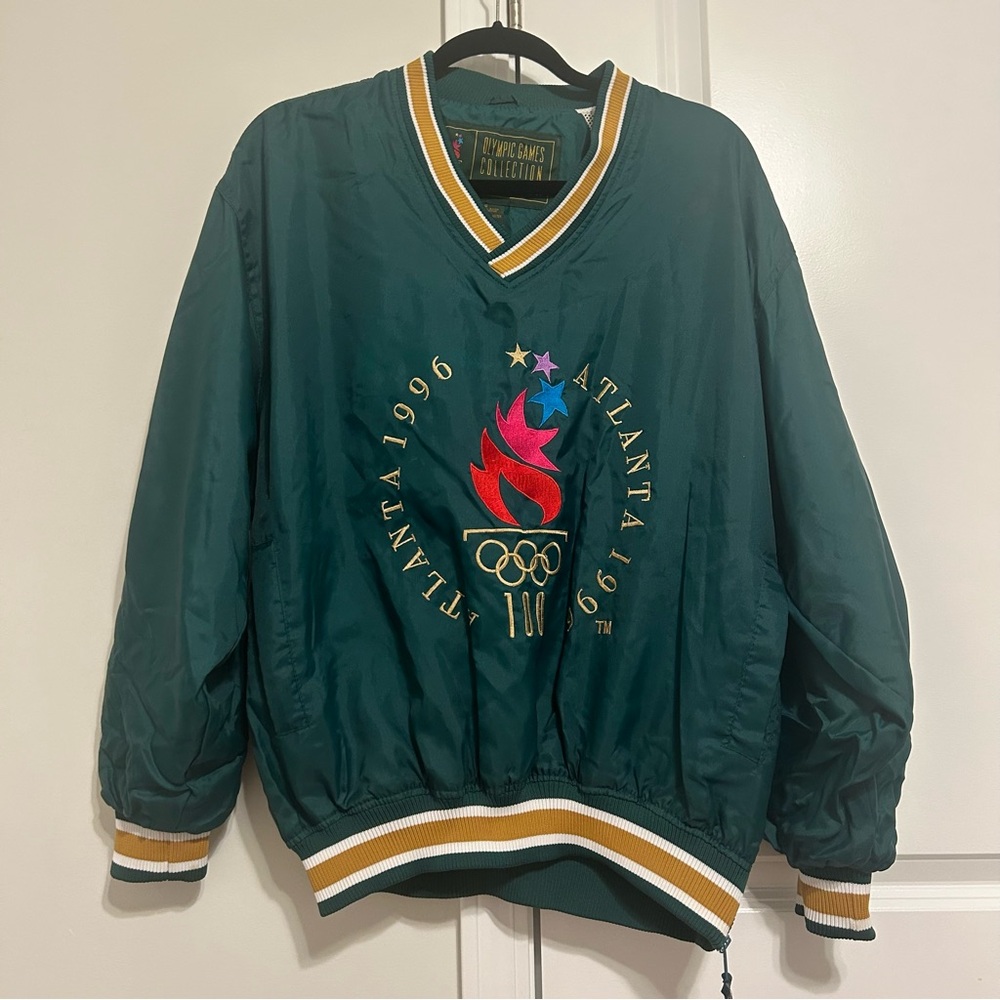 Vintage 90s Starter Atlanta 1996 Olympics Pullover Windbreaker Jacket Small